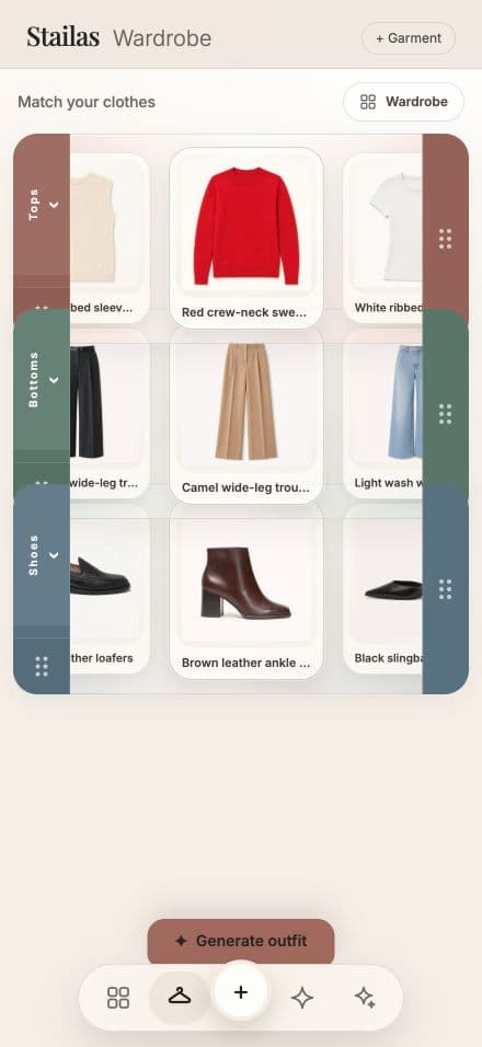 The real Match your clothes screen in Pomada